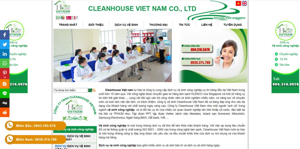 Công ty vệ sinh công nghiệp Cleanhouse