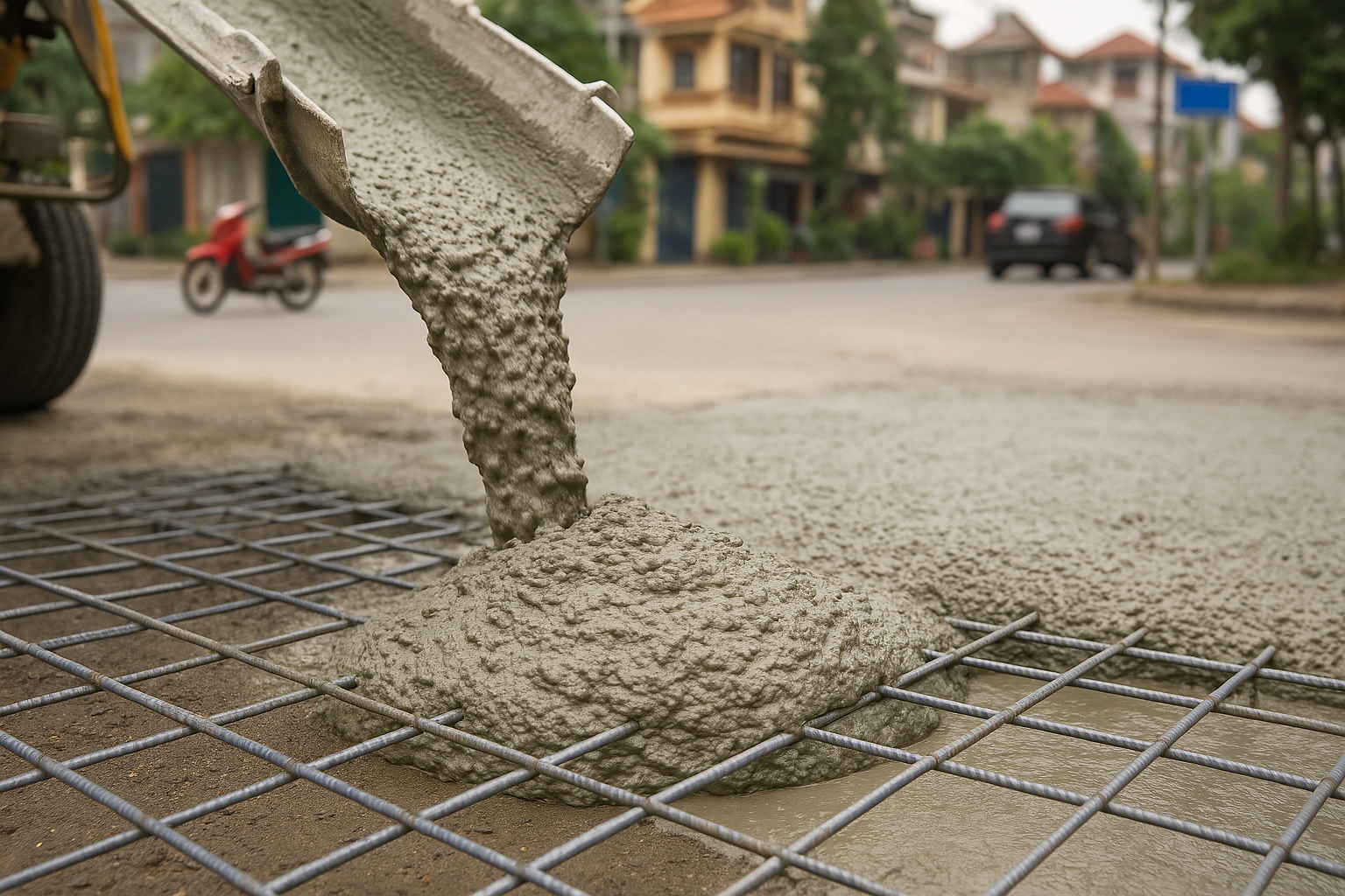 Đổ bê tông tươi Hà Nội