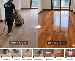 Sơn bóng sàn gỗ 1
